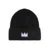 Basquiat White Crown Embroidered Beanie