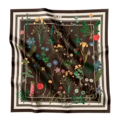 Flora Danica silketørklæde 53 x 53 cm
