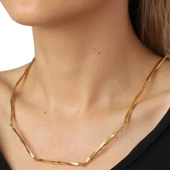 Græs halskæde – forgyldt sølv