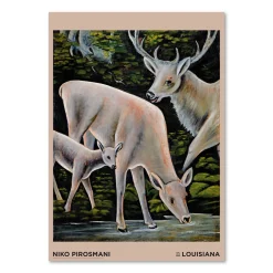 Niko Pirosmani – Three Deer by a Stream